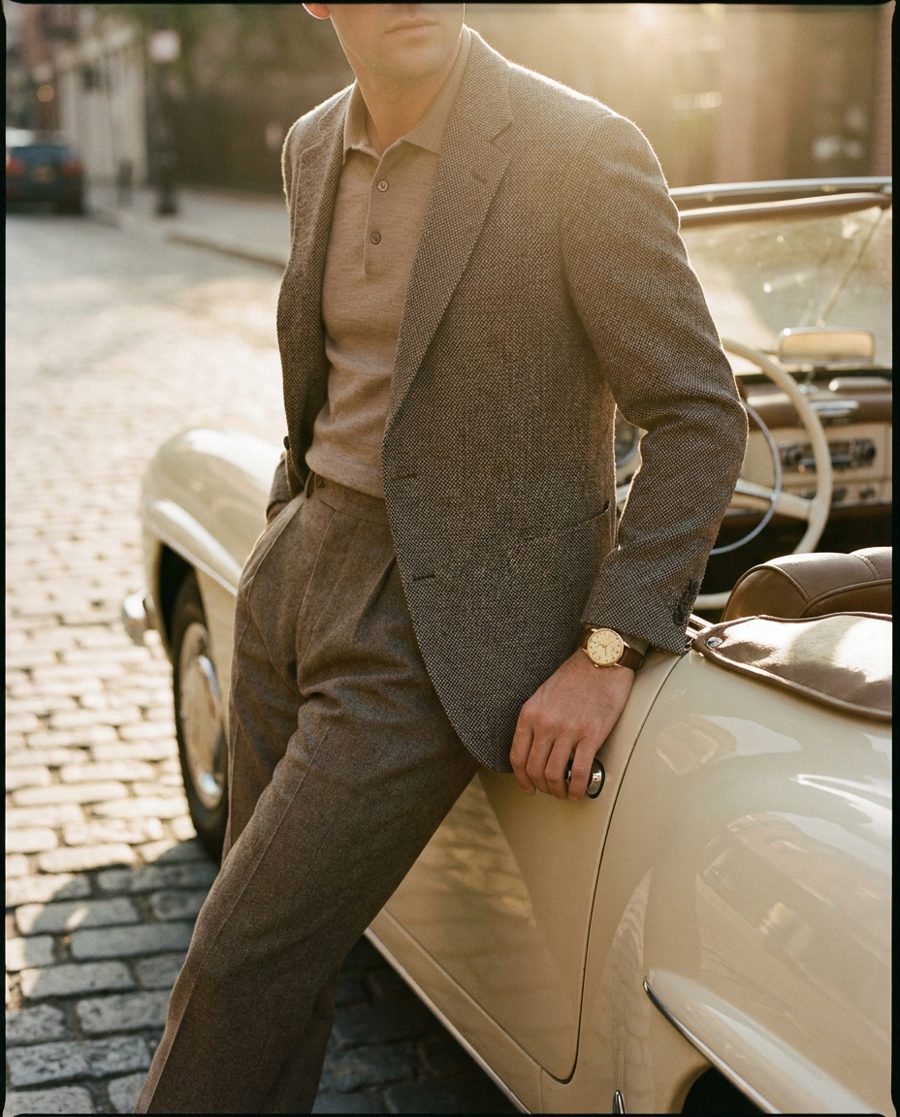 Man in 1960s style with a vintage watch — ChronoSeasons Vintage-Inspired Watches