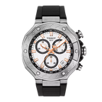 Tissot T-Race 45mm — White Dial, Black Silicone Strap
