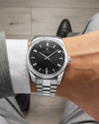 Paul Rich Legacy Silver Black — 40mm Crystal-Set Quartz Watch