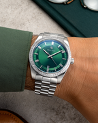 Paul Rich Legacy Silver Green — 40mm Crystal-Set Quartz Watch