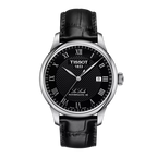 Tissot Le Locle Powermatic 80 — Black Dial, Black Leather Strap