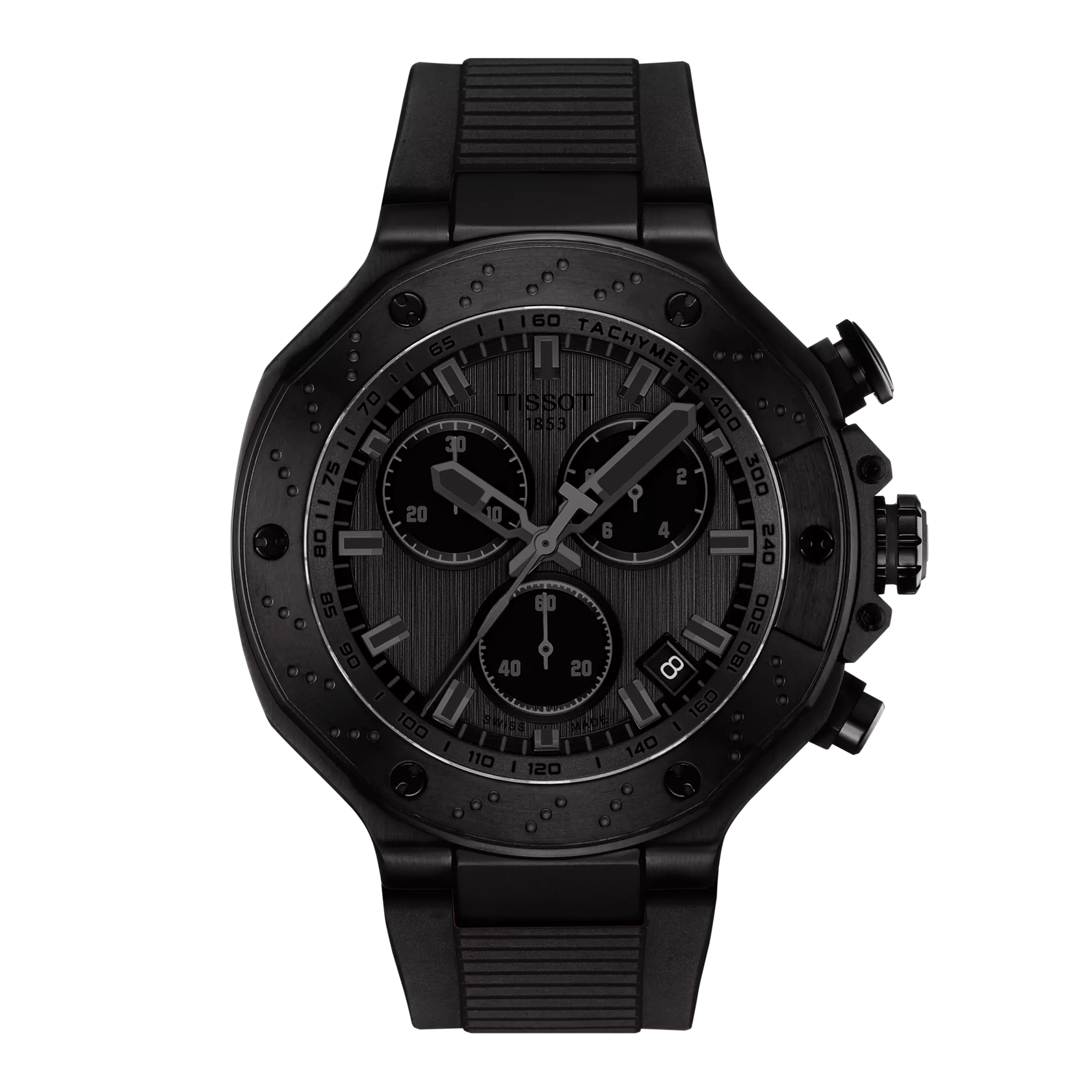 Tissot T-Race Chronograph grey dial black silicone T141.417.37.061.00