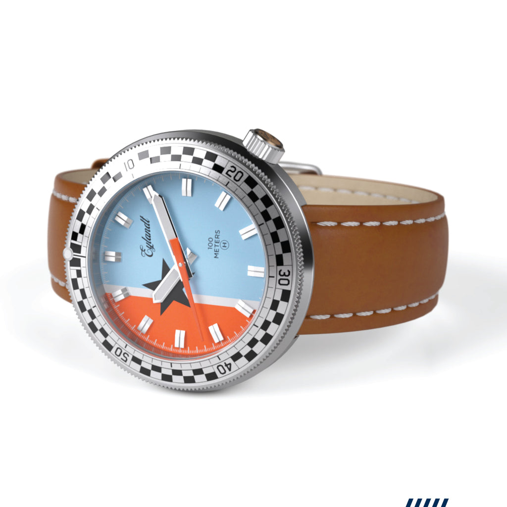 Hemel Snelway CBL — 40mm No-Lug Quartz Field Watch, Blue Dial (Seiko VH31)