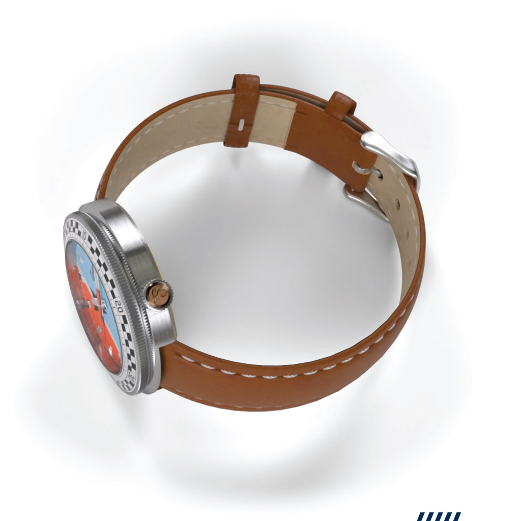 Hemel Snelway CBL — 40mm No-Lug Quartz Field Watch, Blue Dial (Seiko VH31)