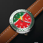 Hemel Snelway SRNM — 40mm No-Lug Quartz Field Watch, Red Dial (Seiko VH31)