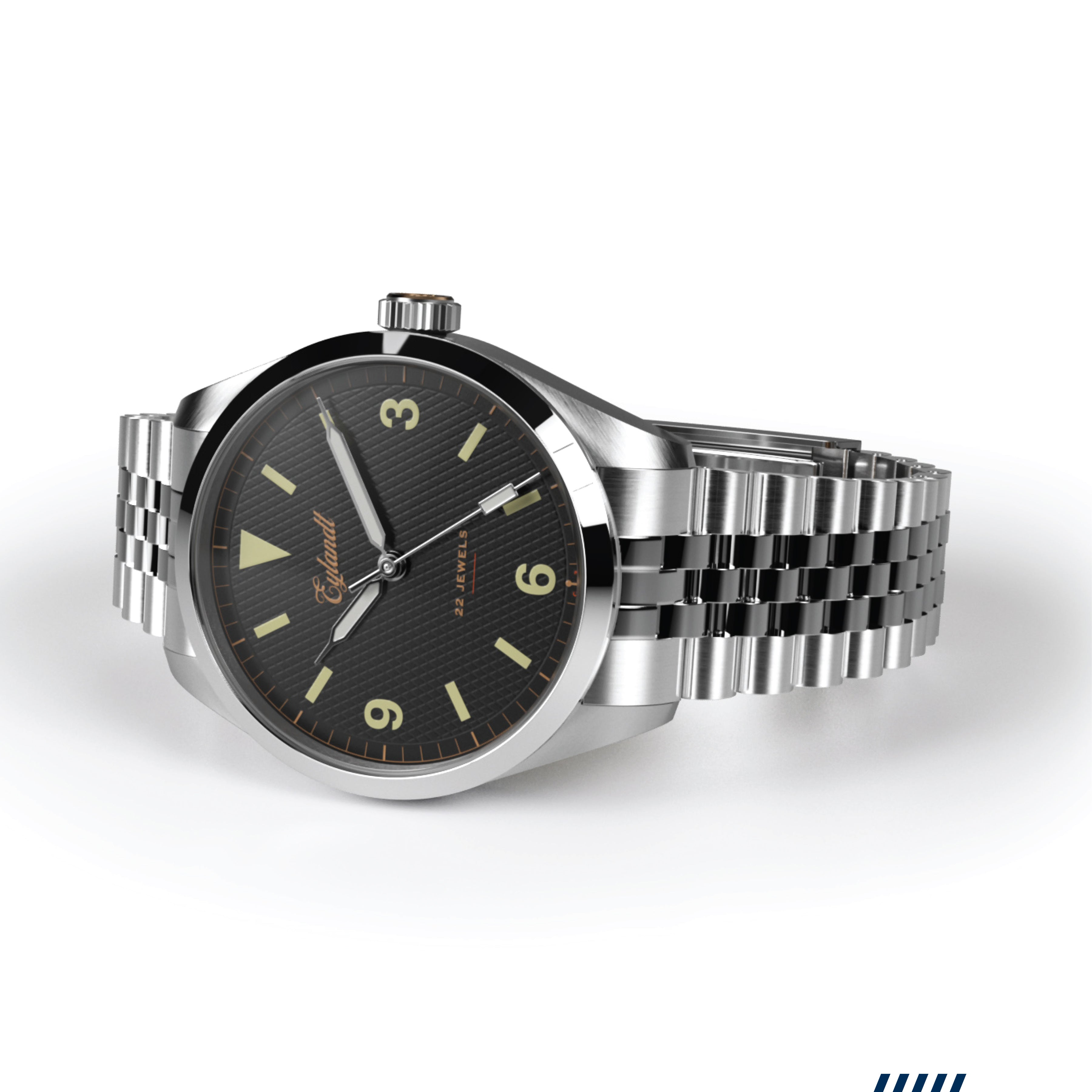 Hemel Valiant — 40mm Automatic Explorer Field Watch, Gilt Dial (Seiko YN55A)