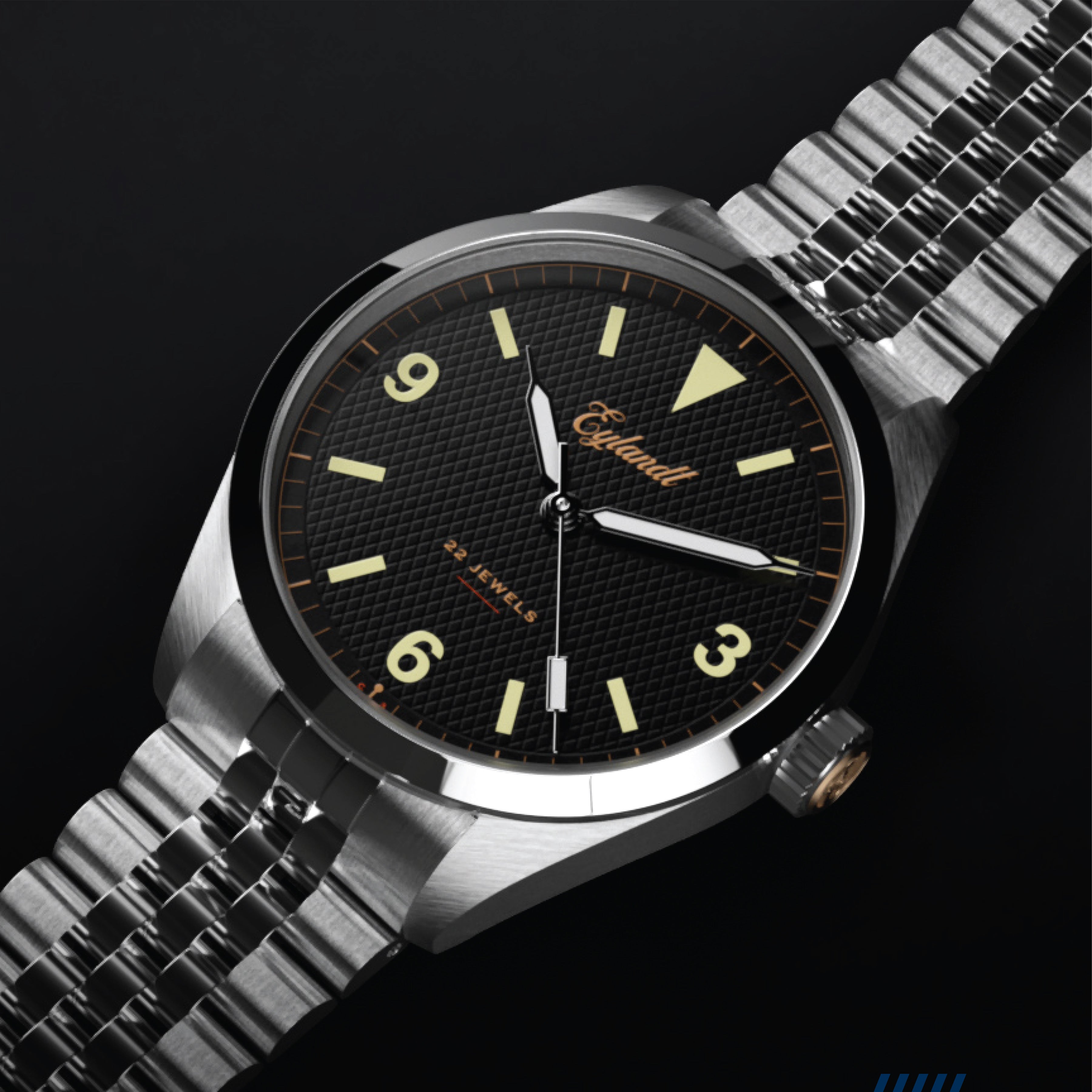 Hemel Valiant — 40mm Automatic Explorer Field Watch, Gilt Dial (Seiko YN55A)