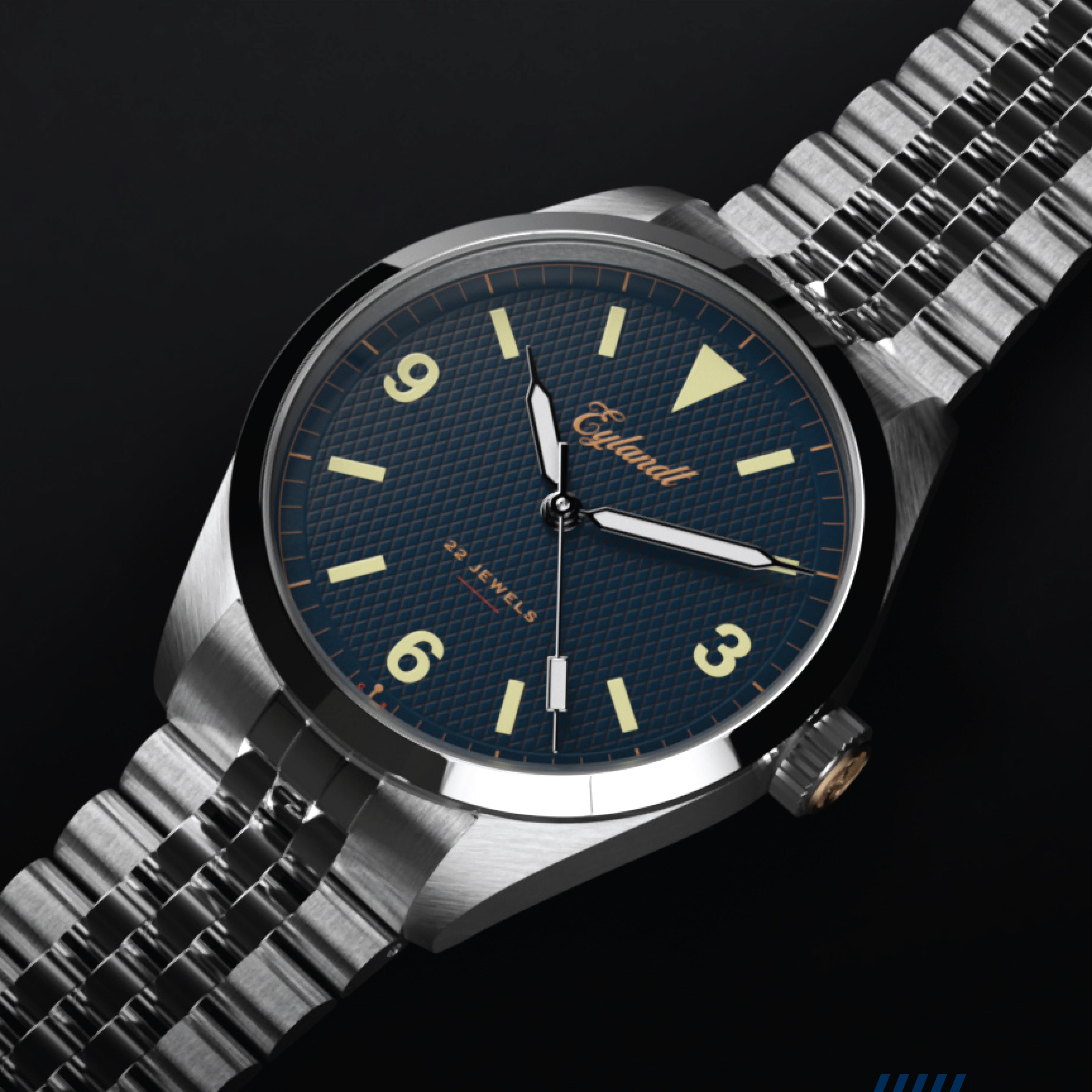 Hemel Valiant — 40mm Automatic Explorer Field Watch, Gilt Dial (Seiko YN55A)