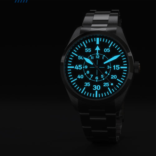 Hemel Helmsman — 40mm Automatic Field Watch, Jubilee Bracelet (Seiko YN55A)
