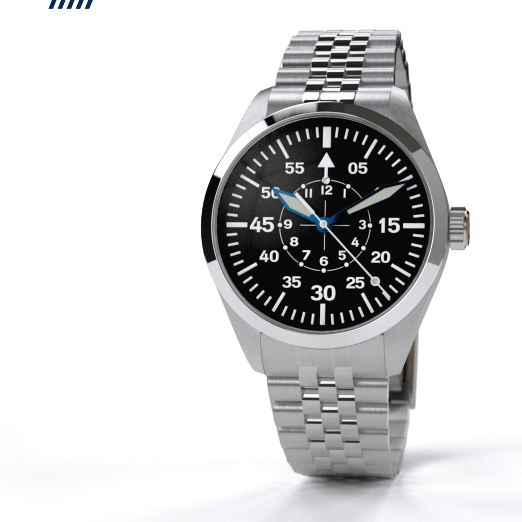Hemel Helmsman automatic field watch on jubilee bracelet