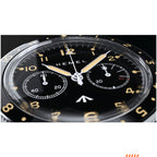 Hemel Airfoil — Hand-Wound Pilot Chronograph, Full-Lume Ivory Dial (ST19)