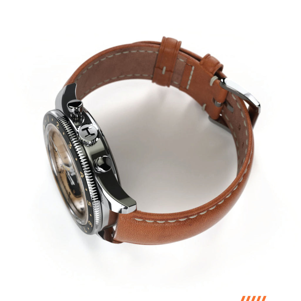 Hemel Airfoil — Hand-Wound Pilot Chronograph, Full-Lume Ivory Dial (ST19)