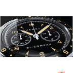 Hemel Air Wing — 40mm Hand-Wound Pilot Chronograph, Swan-Neck (ST19)