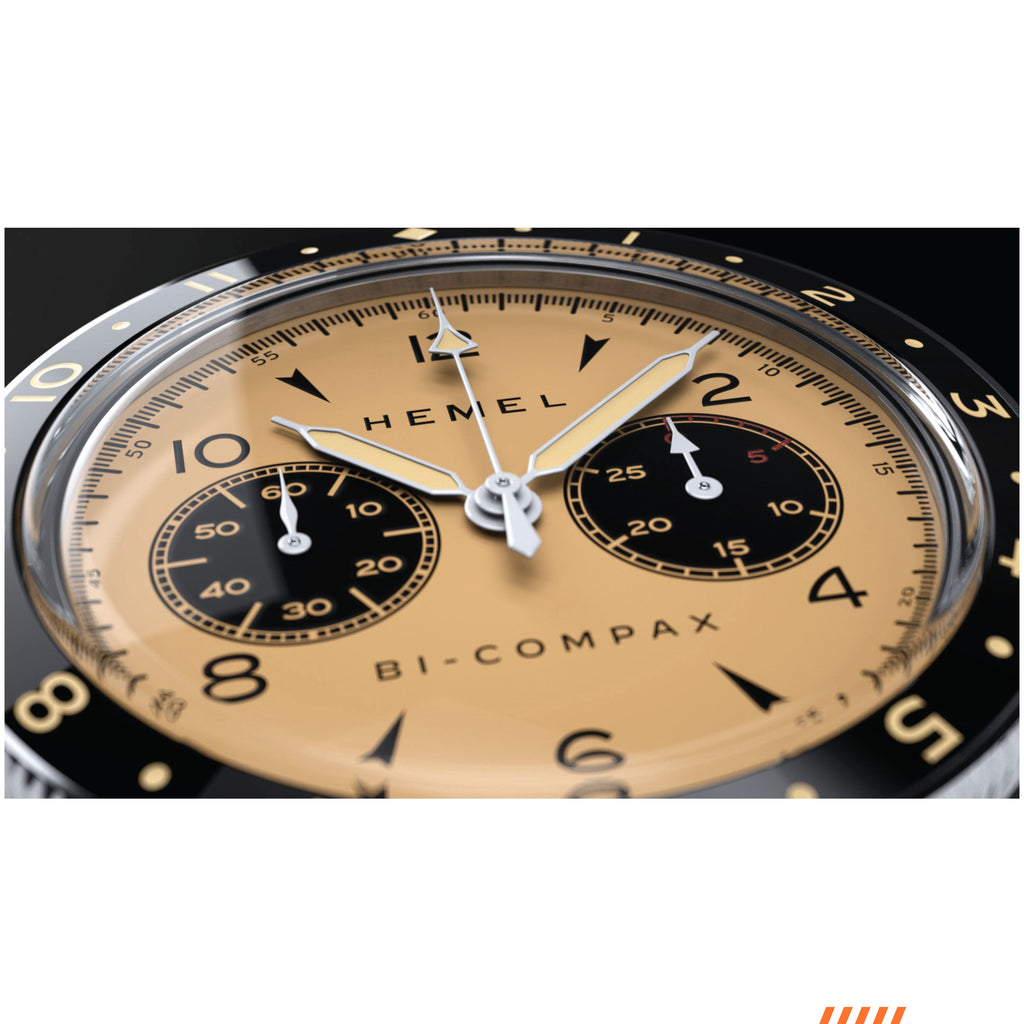 Hemel Air Wing — 40mm Hand-Wound Pilot Chronograph, Swan-Neck (ST19)