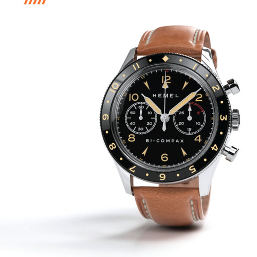 Hemel Air Wing hand-wound pilot chronograph with swan-neck regulator