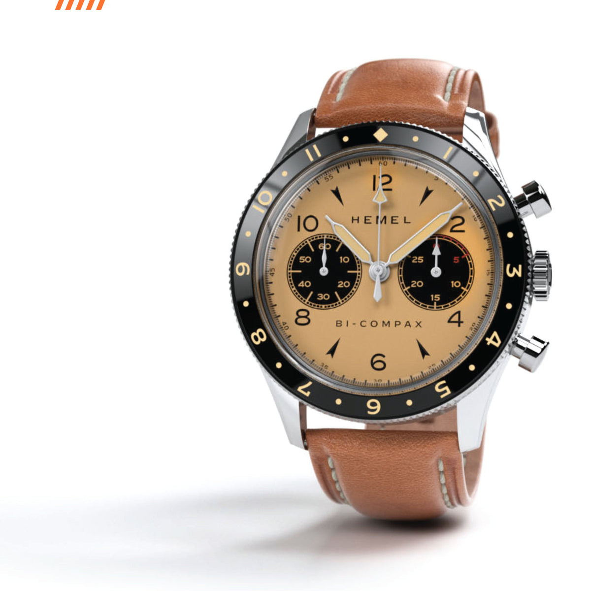 Hemel Air Wing — 40mm Hand-Wound Pilot Chronograph, Swan-Neck (ST19)