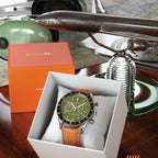 Hemel Air Wing — 40mm Hand-Wound Pilot Chronograph, Swan-Neck (ST19)