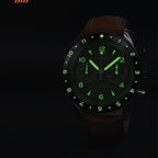Hemel Air Wing — 40mm Hand-Wound Pilot Chronograph, Swan-Neck (ST19)