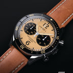 Hemel Air Defense — 40mm Hand-Wound Pilot Chronograph, Piano-Black Dial (ST19)