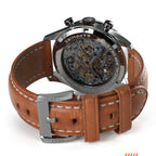 Hemel Air Defense — 40mm Hand-Wound Pilot Chronograph, Piano-Black Dial (ST19)