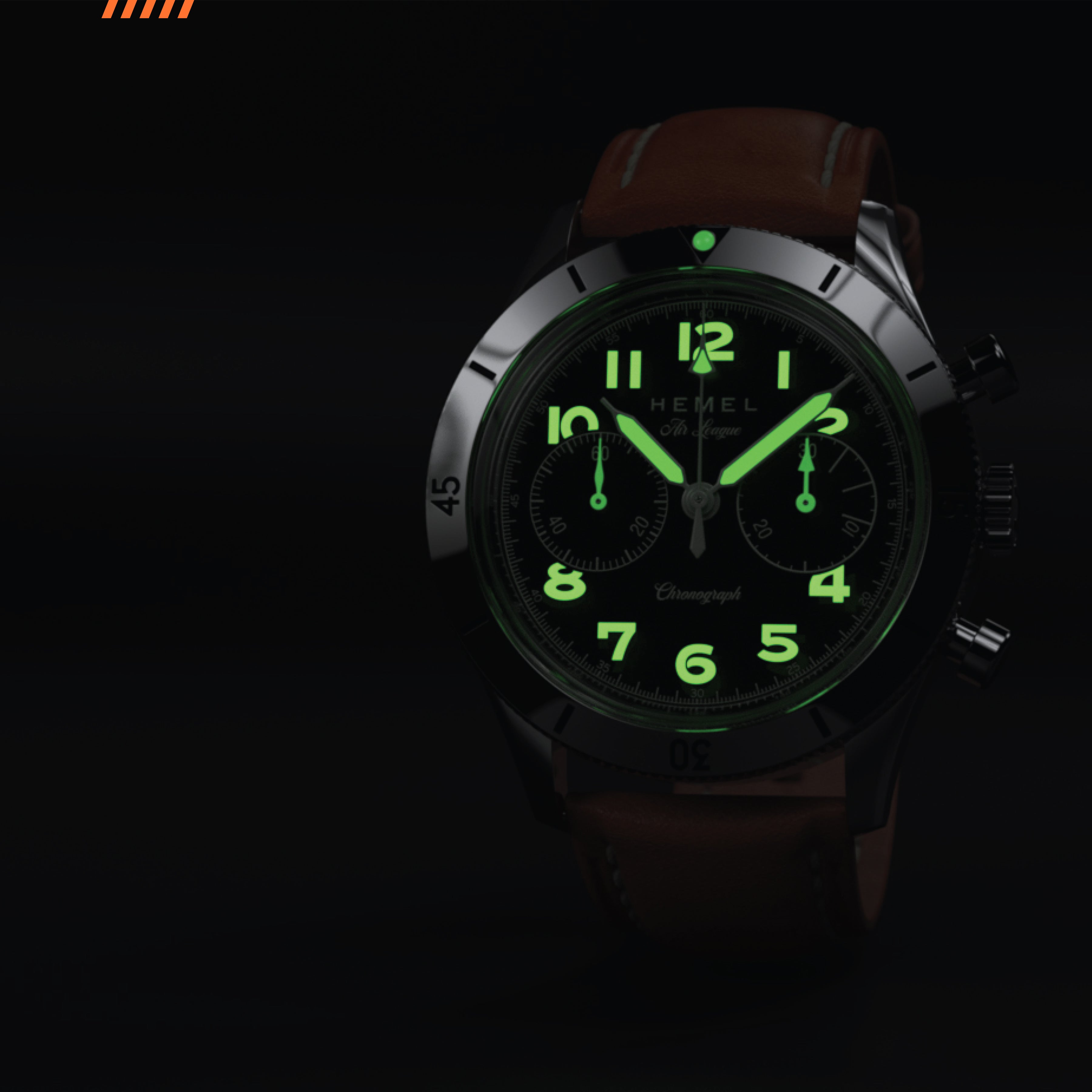 Hemel Air League Special — 40mm Hand-Wound Pilot Chronograph (ST19)