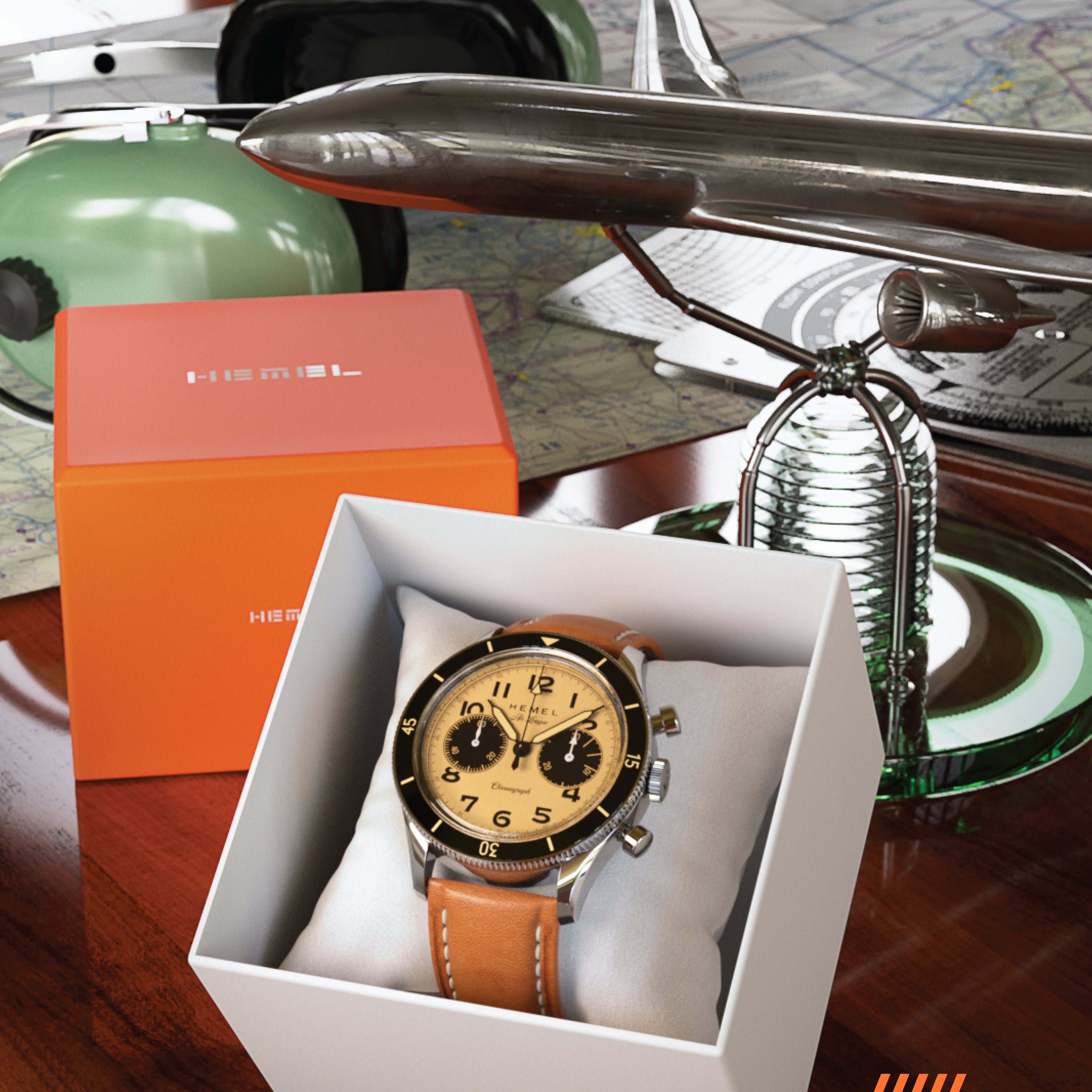 Hemel Air League Special — 40mm Hand-Wound Pilot Chronograph (ST19)