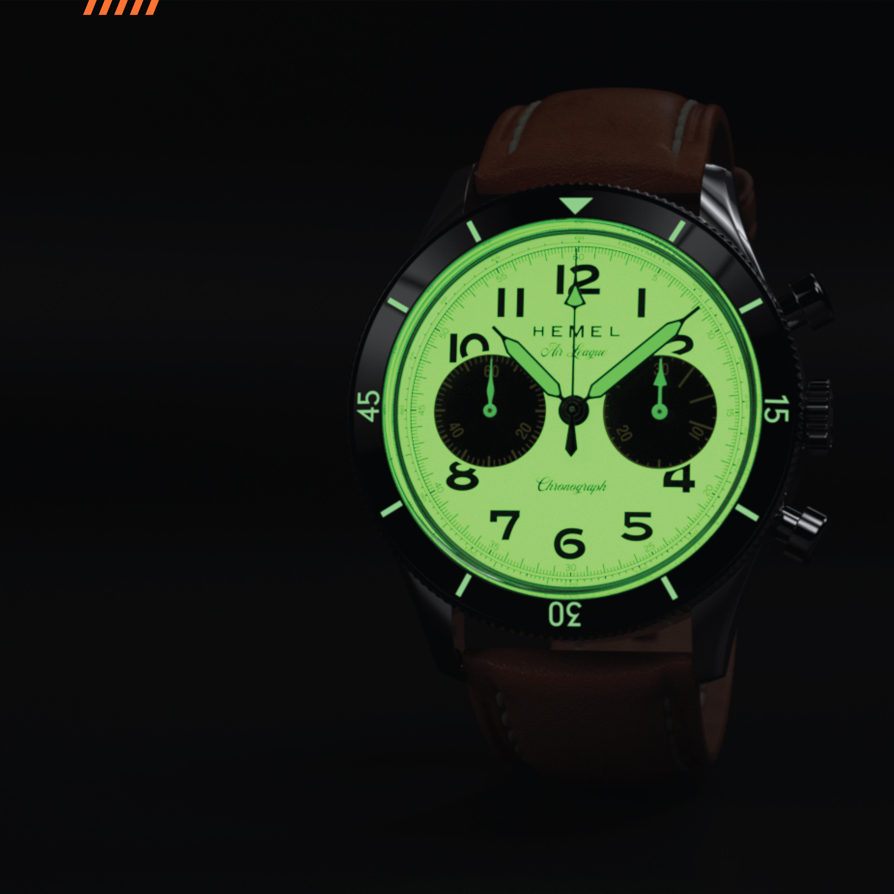Hemel Air League Special — 40mm Hand-Wound Pilot Chronograph (ST19)