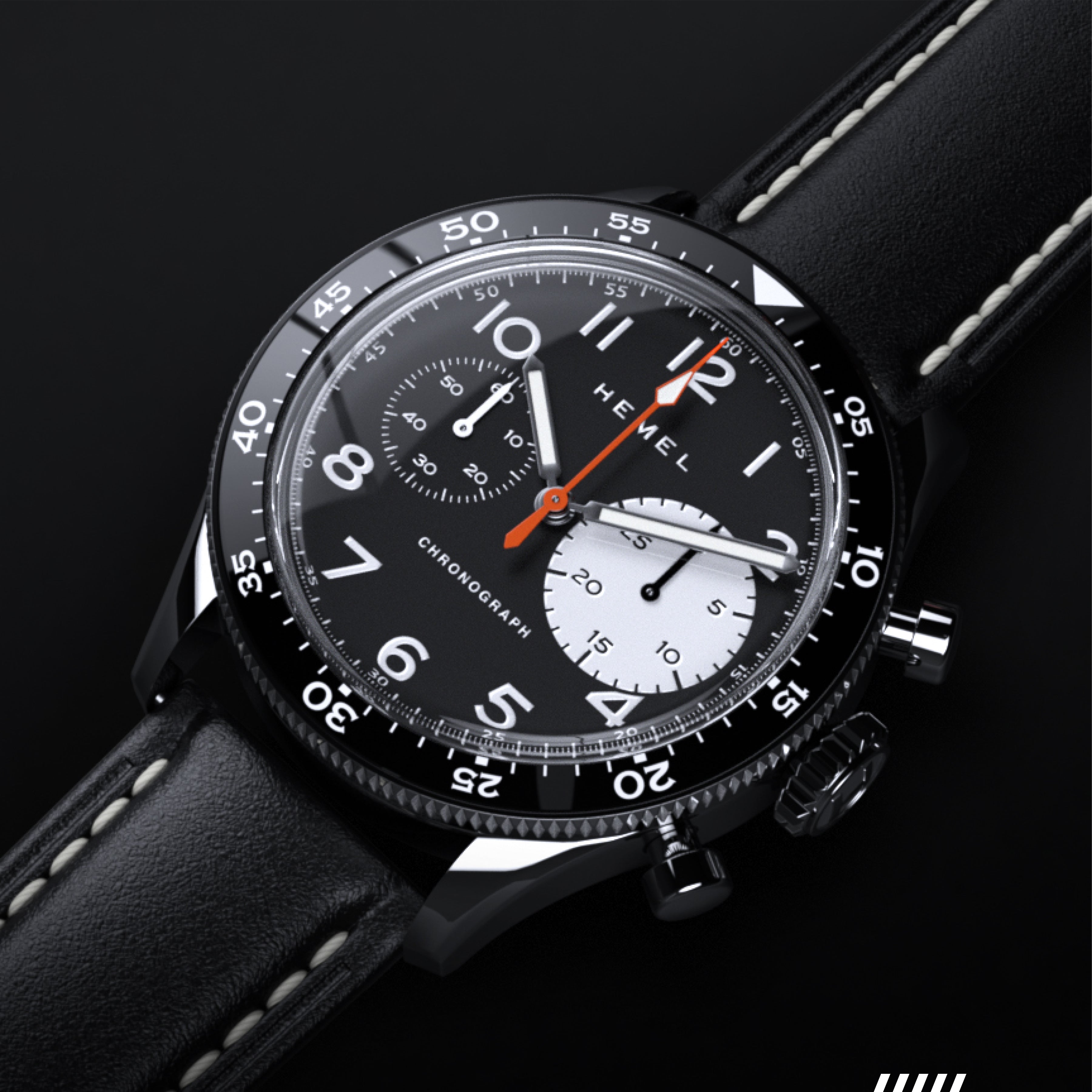 Hemel Air Power — 40mm Big-Eye Hand-Wound Pilot Chronograph (ST19)