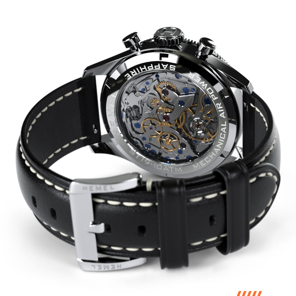Hemel Air Power — 40mm Big-Eye Hand-Wound Pilot Chronograph (ST19)