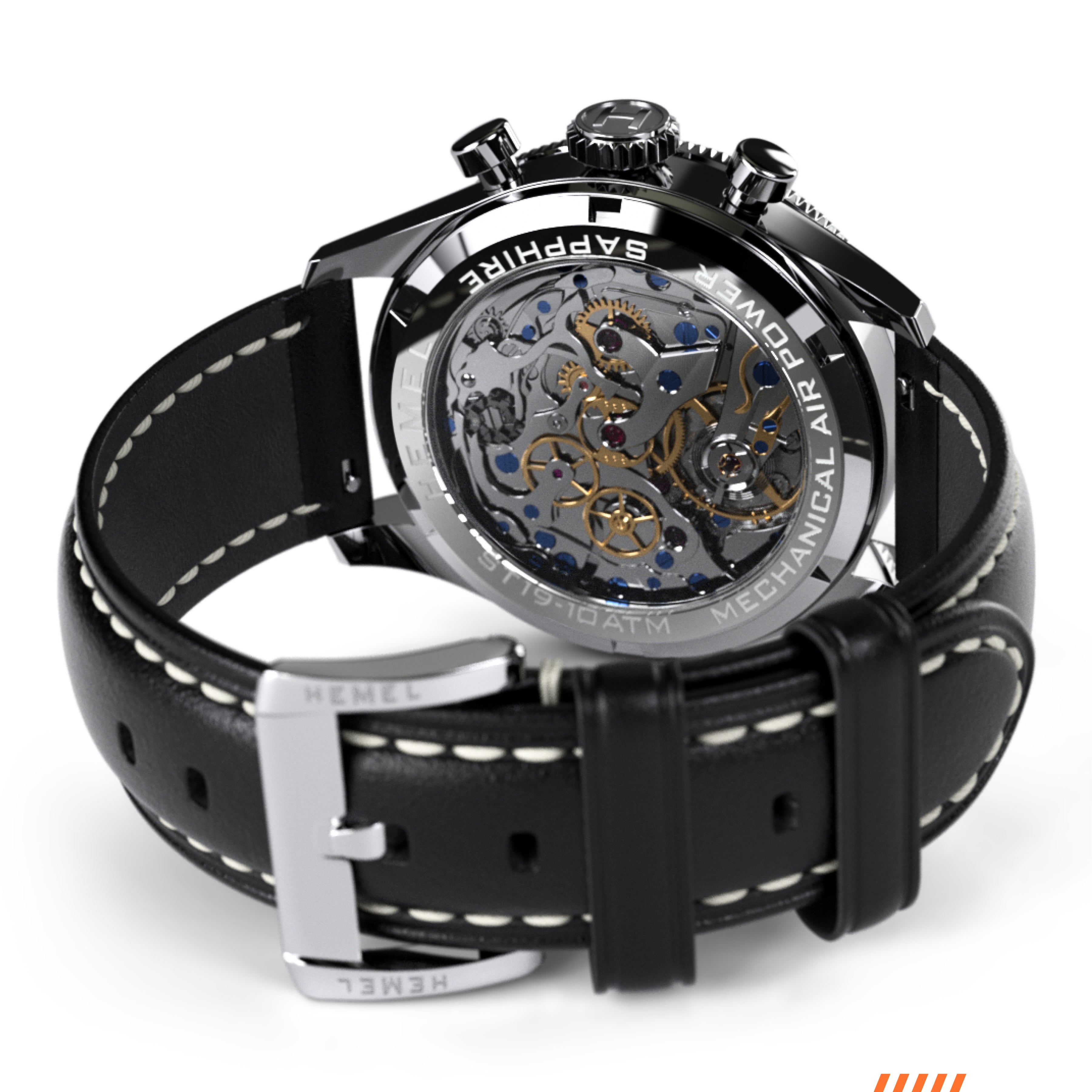 Hemel Air Power — 40mm Big-Eye Hand-Wound Pilot Chronograph (ST19)