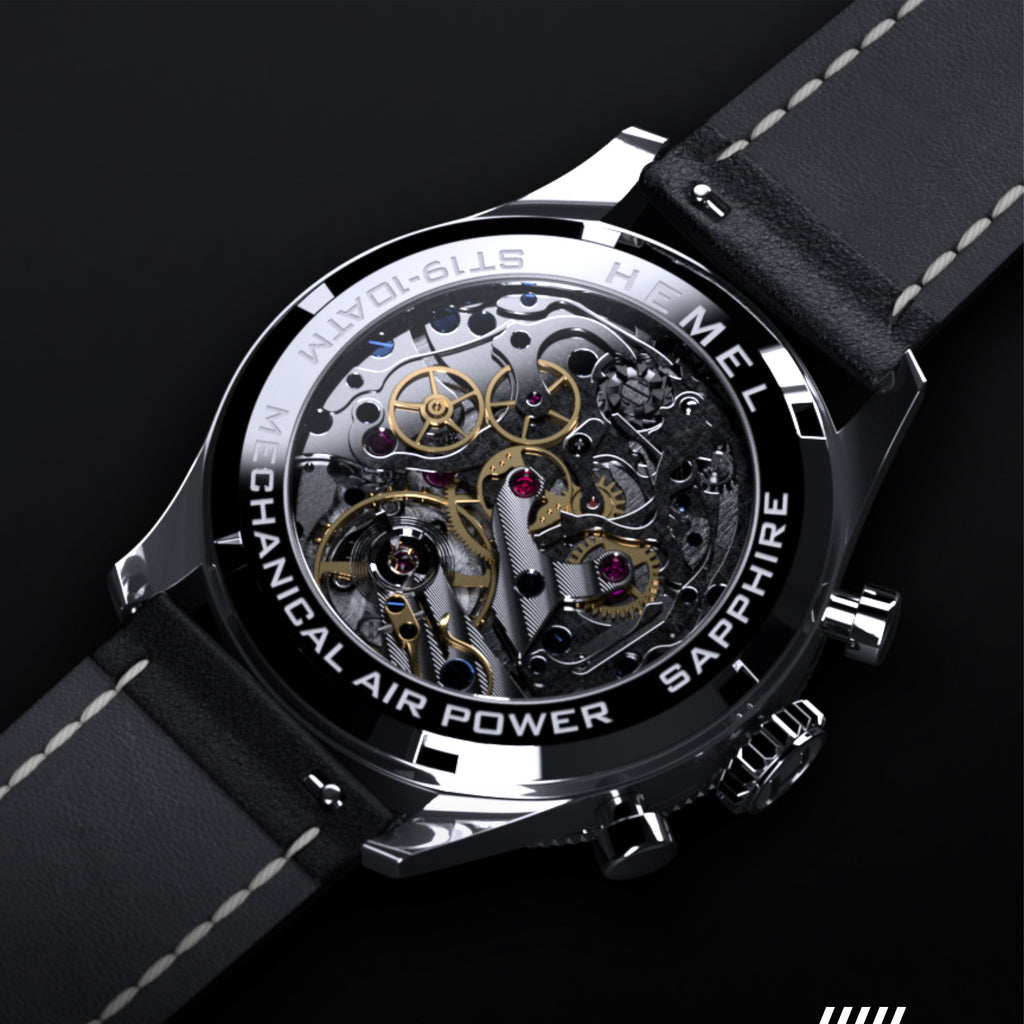 Hemel Air Power — 40mm Big-Eye Hand-Wound Pilot Chronograph (ST19)