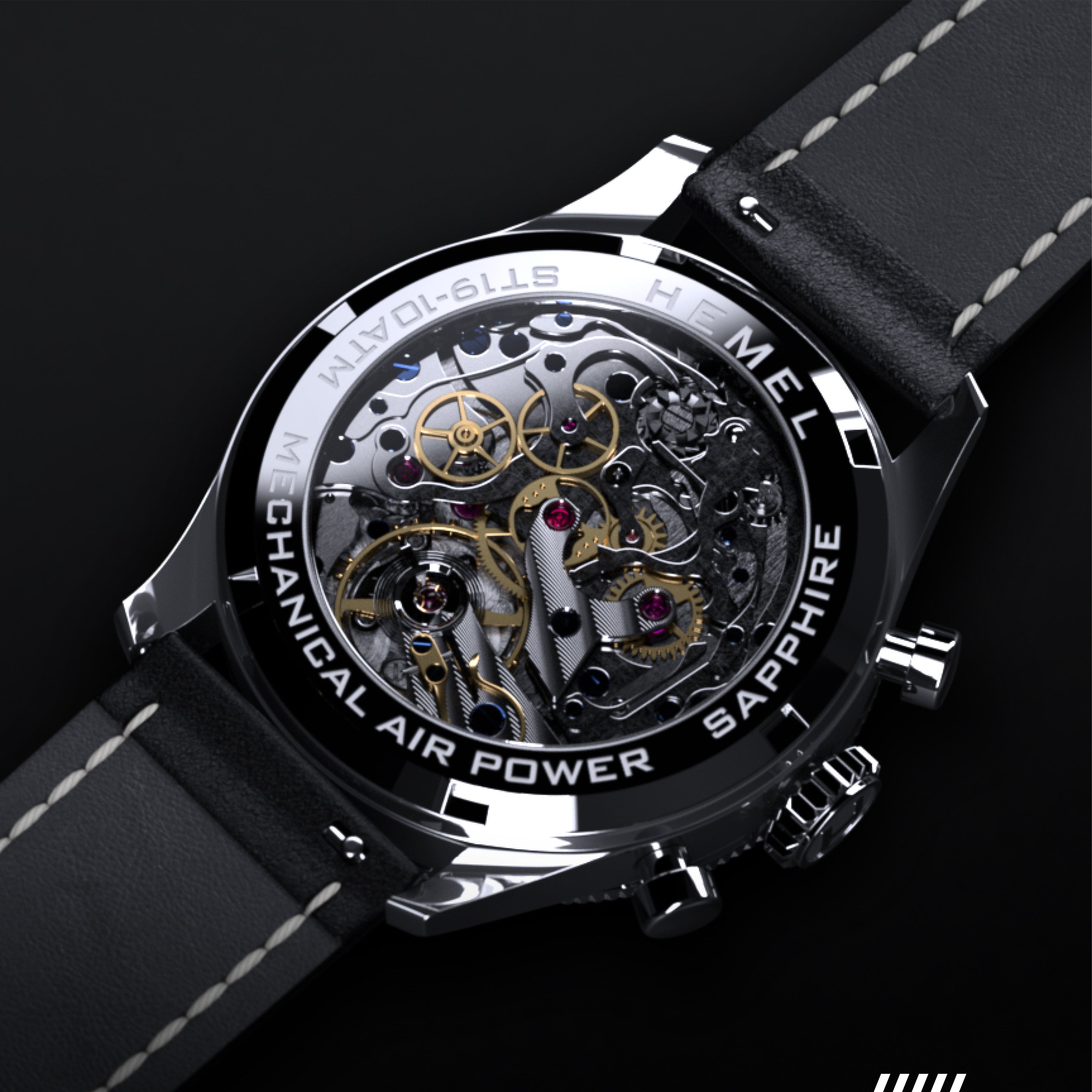 Hemel Air Power — 40mm Big-Eye Hand-Wound Pilot Chronograph (ST19)