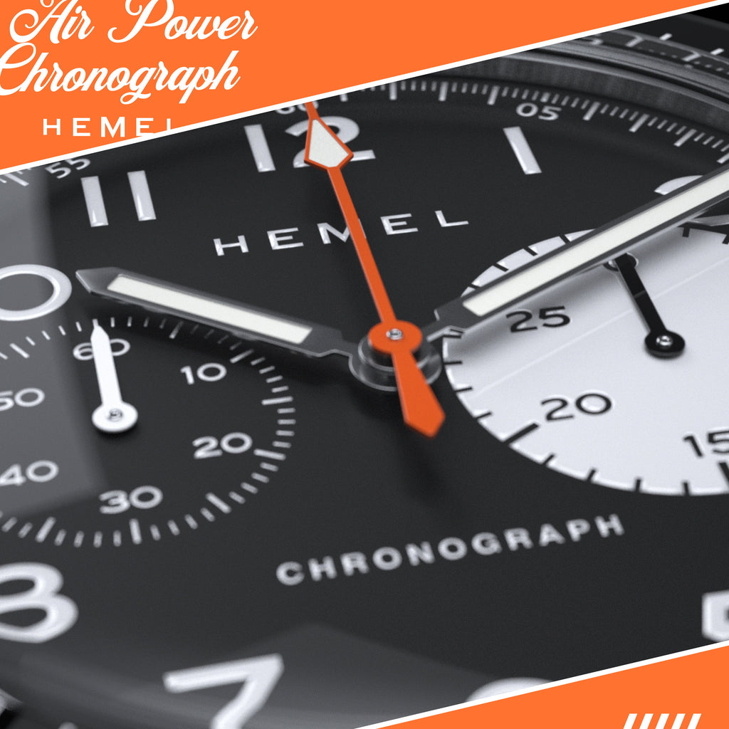 Hemel Air Power — 40mm Big-Eye Hand-Wound Pilot Chronograph (ST19)