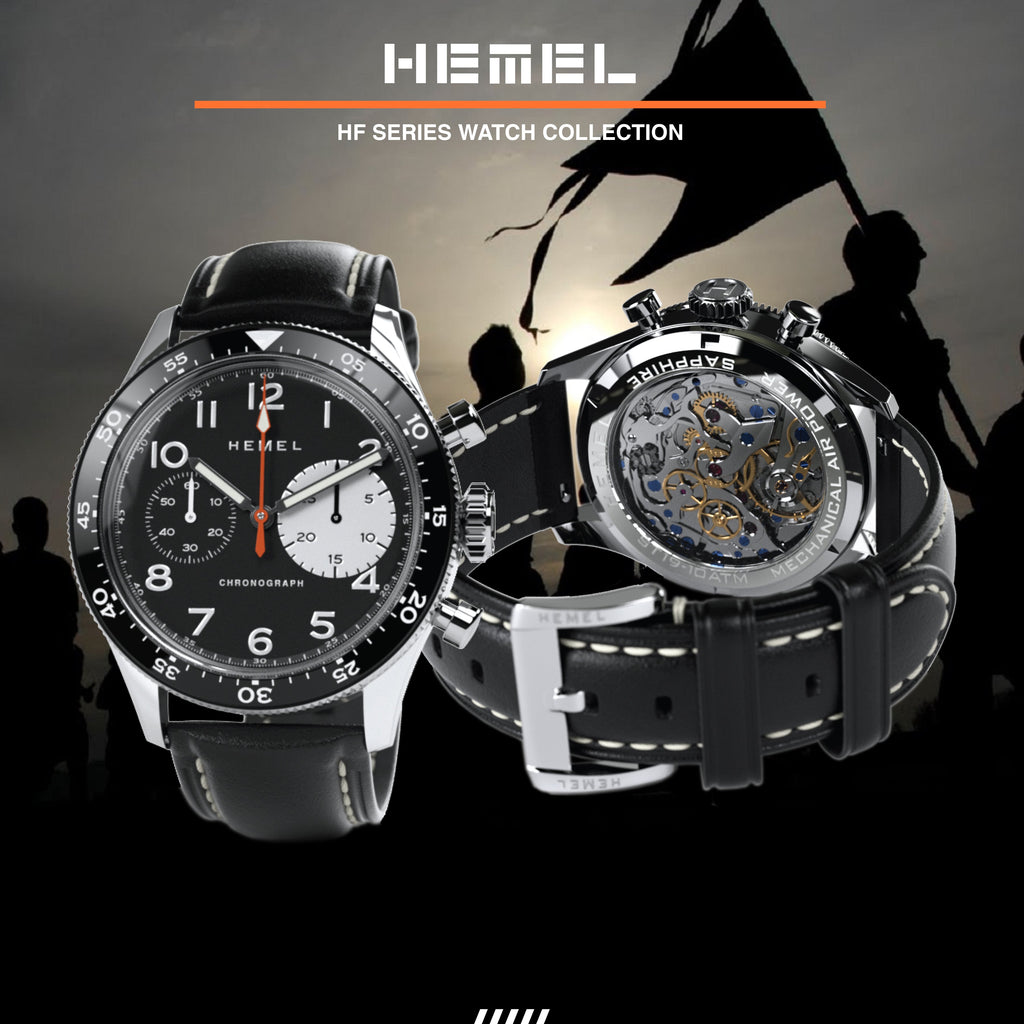 Hemel Air Power — 40mm Big-Eye Hand-Wound Pilot Chronograph (ST19)