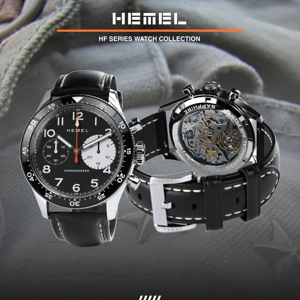 Hemel Air Power — 40mm Big-Eye Hand-Wound Pilot Chronograph (ST19)