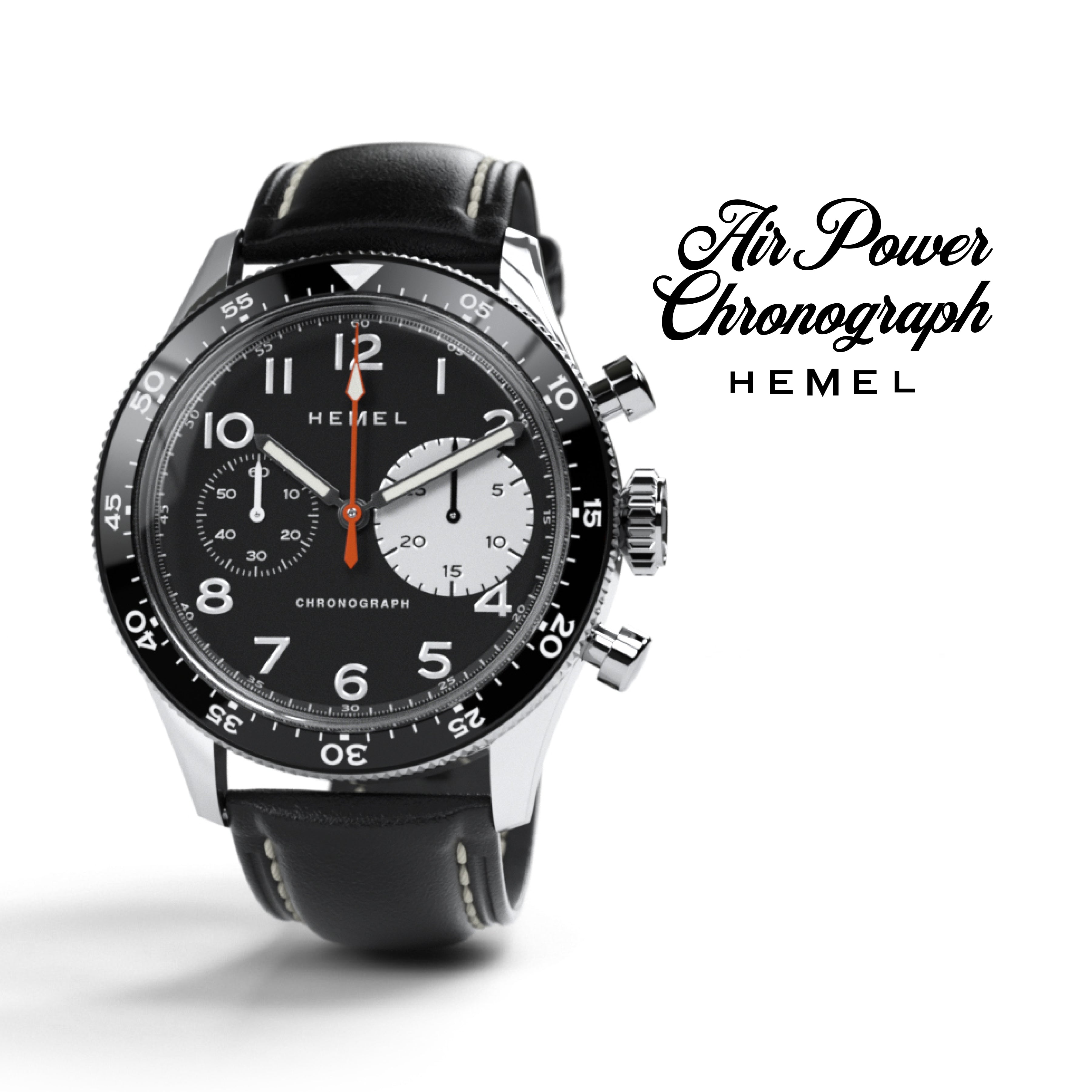 Hemel Air Power — 40mm Big-Eye Hand-Wound Pilot Chronograph (ST19)