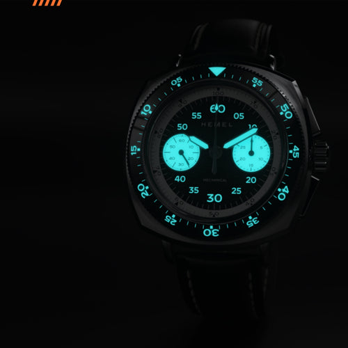 Hemel Sky Racer — 43mm Hand-Wound Panda Chronograph (ST19)