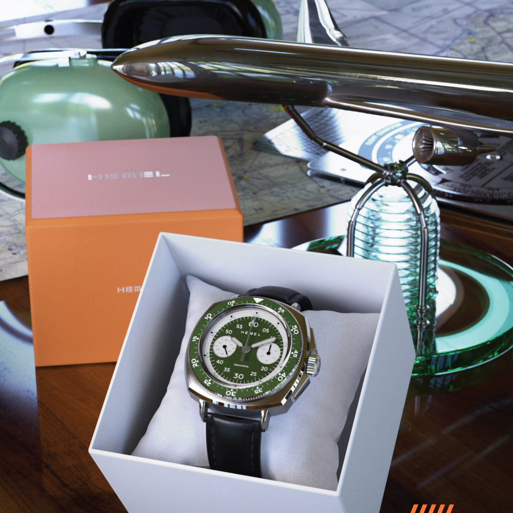 Hemel Sky Racer — 43mm Hand-Wound Panda Chronograph (ST19)