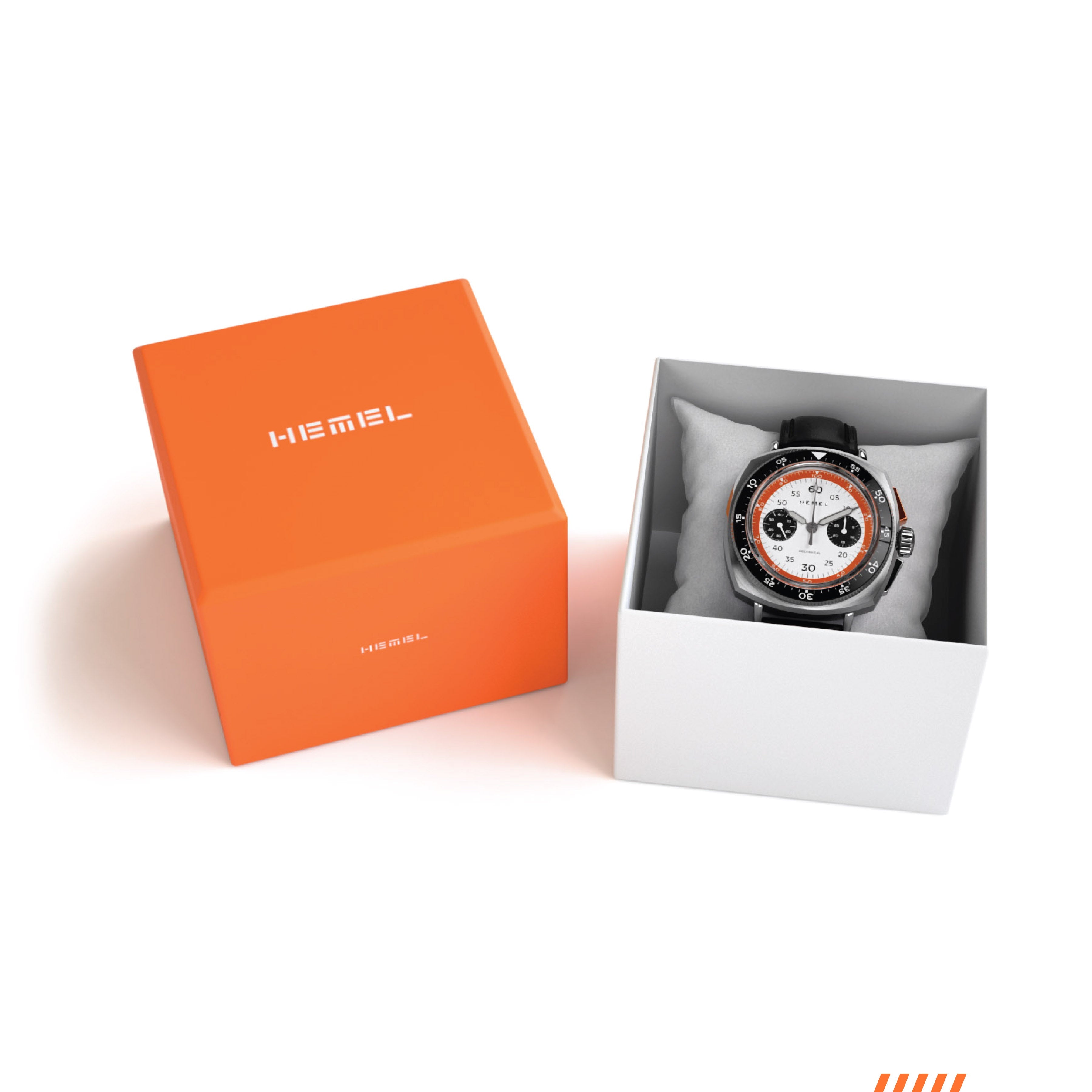 Hemel Sky Racer — 43mm Hand-Wound Panda Chronograph (ST19)