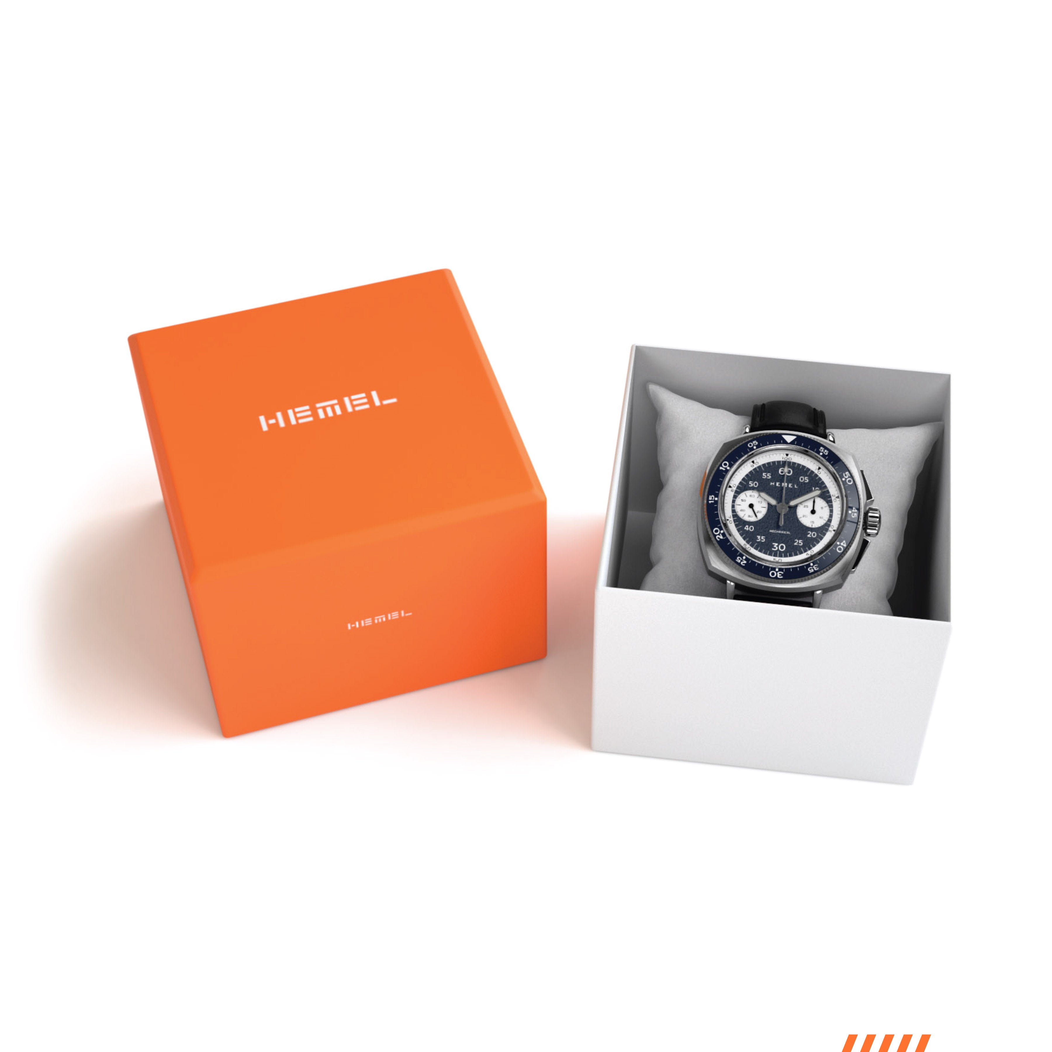 Hemel Sky Racer — 43mm Hand-Wound Panda Chronograph (ST19)