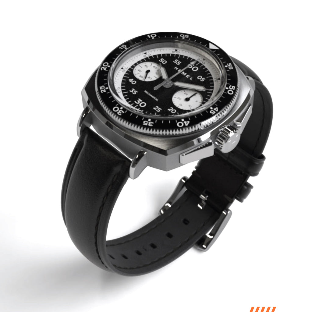 Hemel Sky Racer — 43mm Hand-Wound Panda Chronograph (ST19)