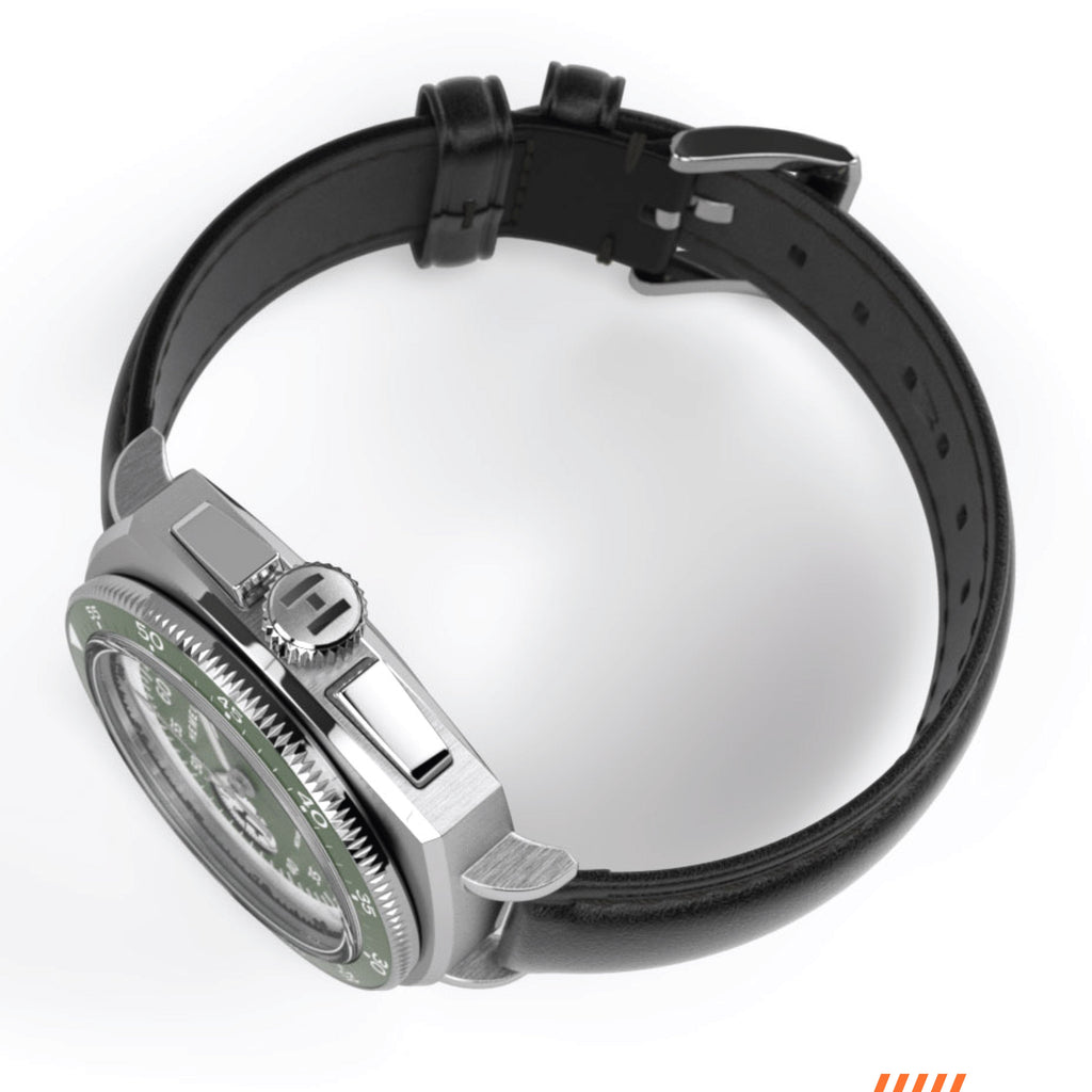 Hemel Sky Racer — 43mm Hand-Wound Panda Chronograph (ST19)
