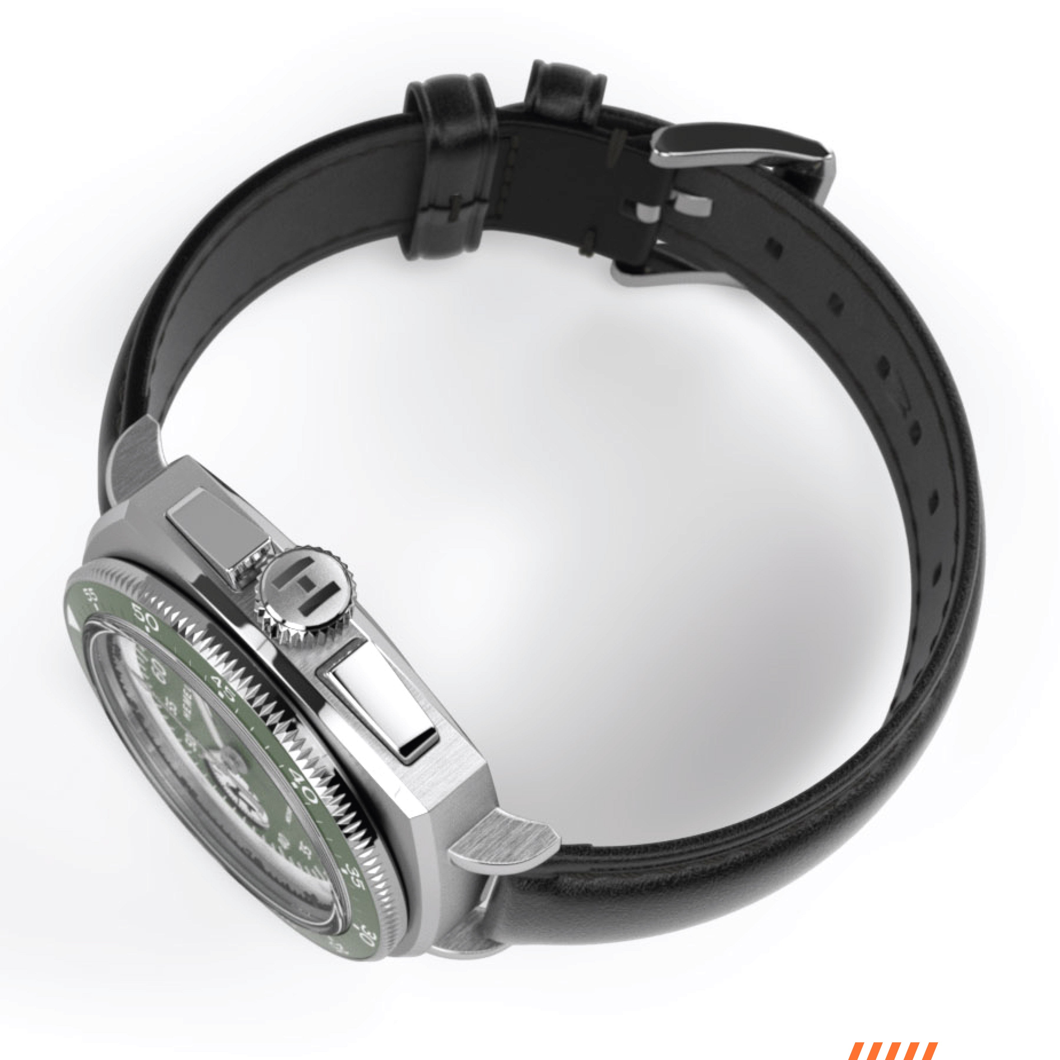 Hemel Sky Racer — 43mm Hand-Wound Panda Chronograph (ST19)