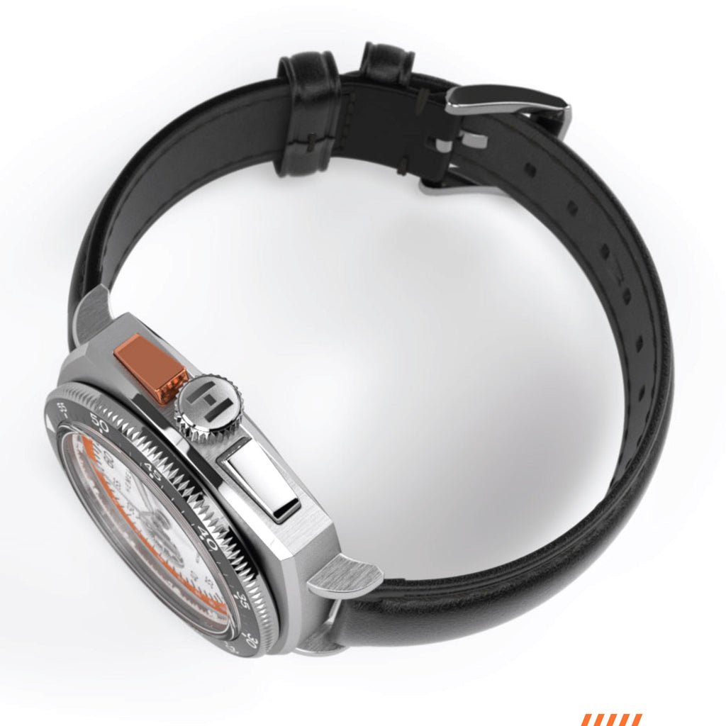 Hemel Sky Racer — 43mm Hand-Wound Panda Chronograph (ST19)