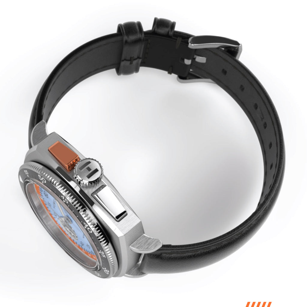 Hemel Sky Racer — 43mm Hand-Wound Panda Chronograph (ST19)