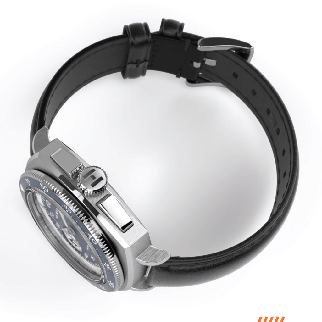 Hemel Sky Racer — 43mm Hand-Wound Panda Chronograph (ST19)