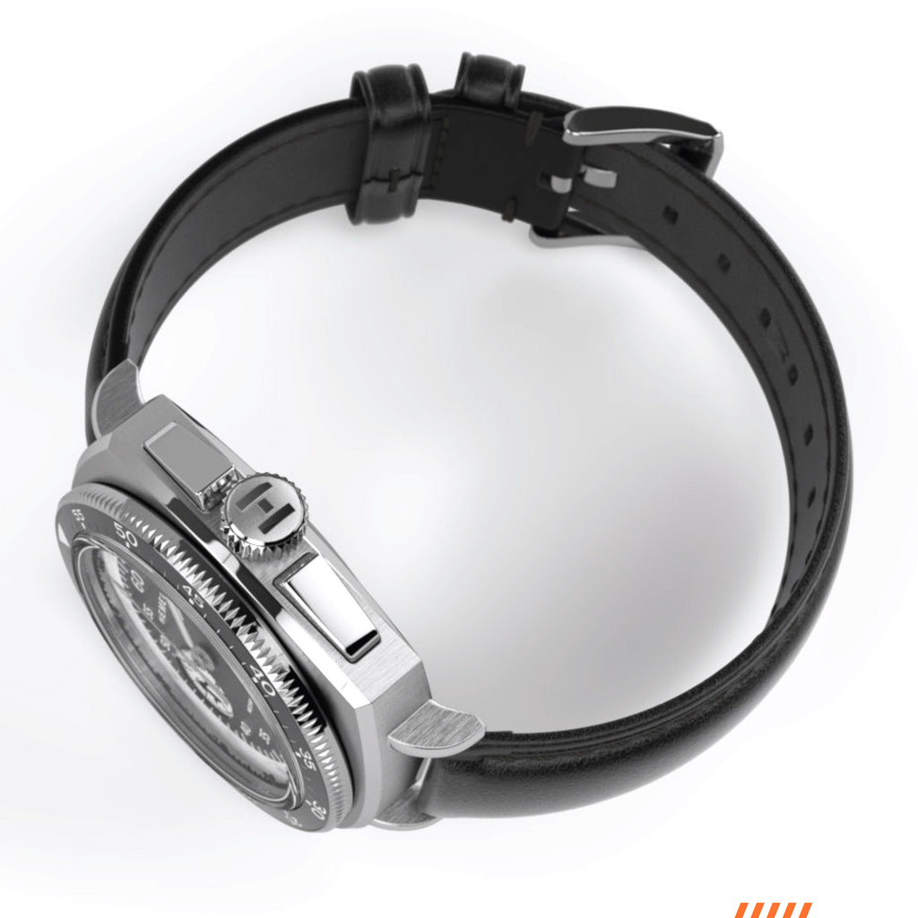 Hemel Sky Racer — 43mm Hand-Wound Panda Chronograph (ST19)