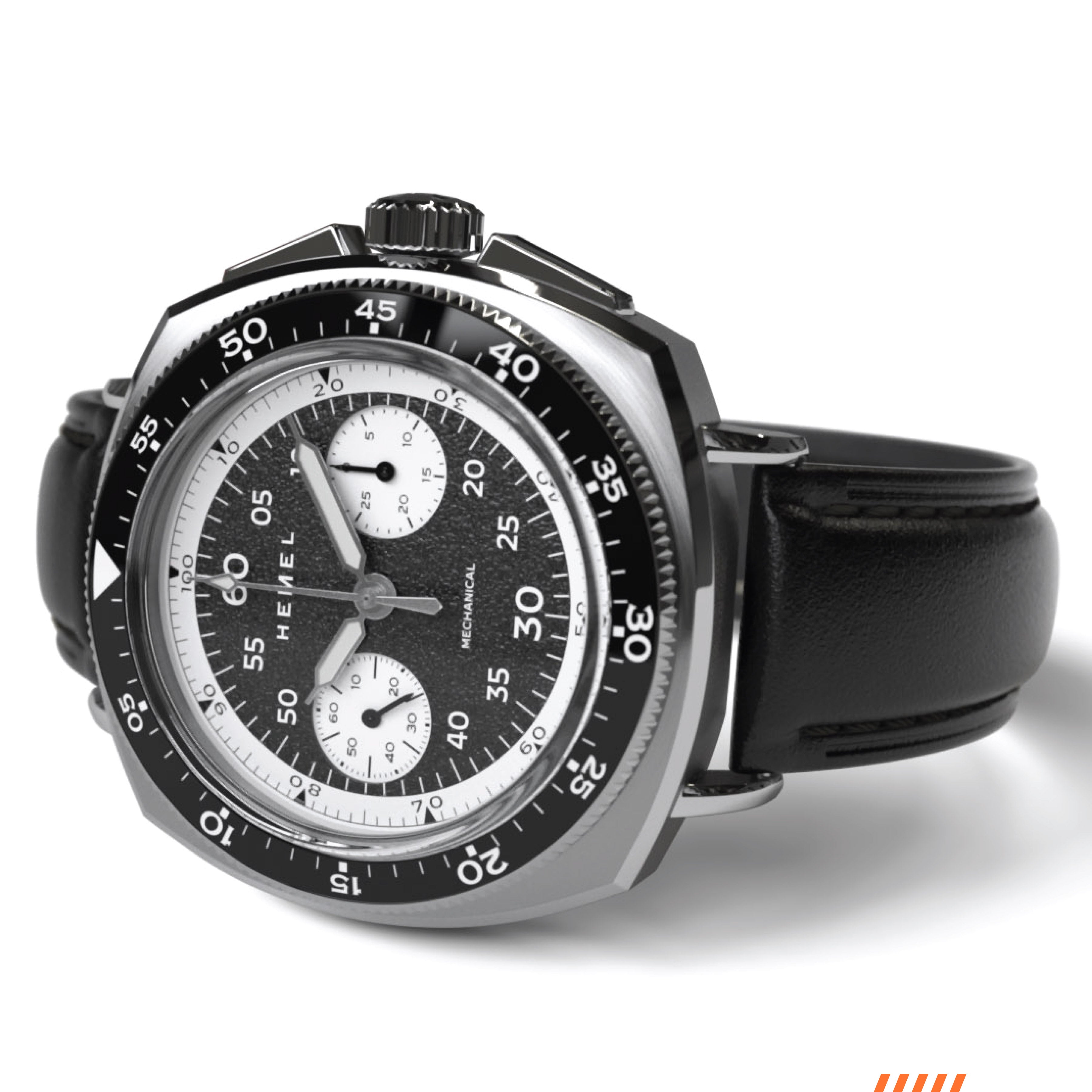Hemel Sky Racer — 43mm Hand-Wound Panda Chronograph (ST19)