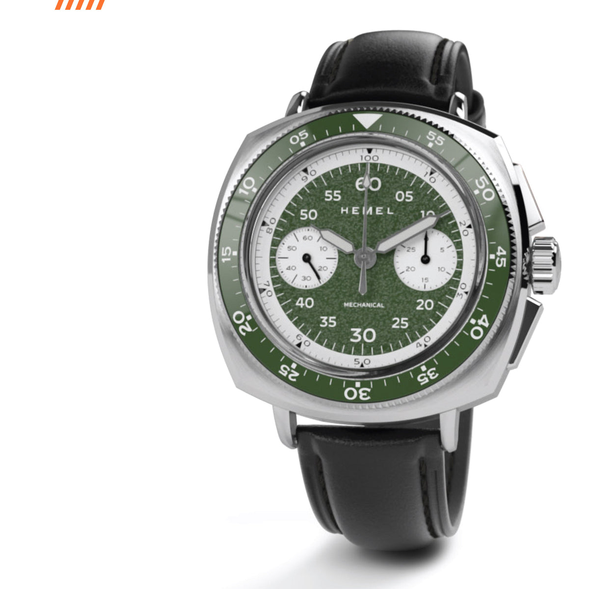 Hemel Sky Racer — 43mm Hand-Wound Panda Chronograph (ST19)