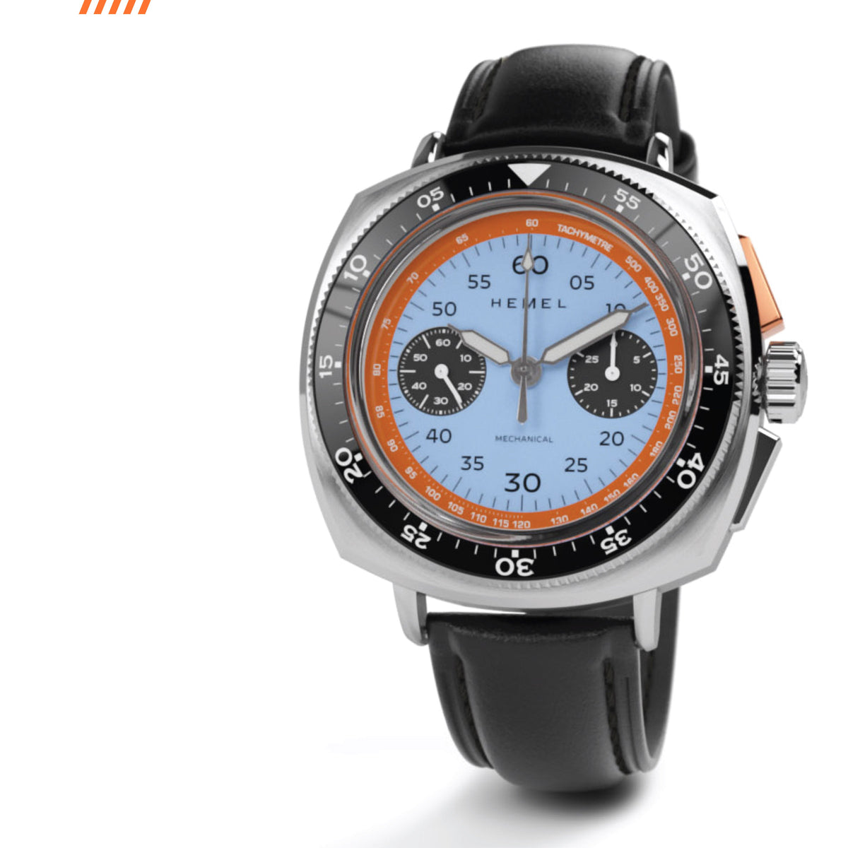 Hemel Sky Racer — 43mm Hand-Wound Panda Chronograph (ST19)